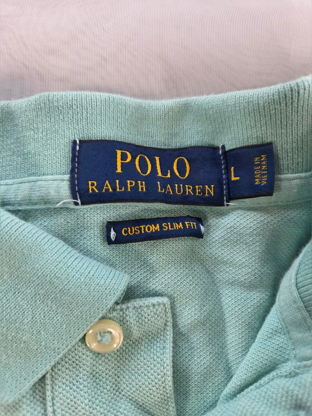 Ralph Lauren Light Mint Polo Shirt with Embroidered Pony Preppy Classic Summer